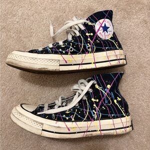 Taylor Kids' Black Multicolor High-Top Sneakers